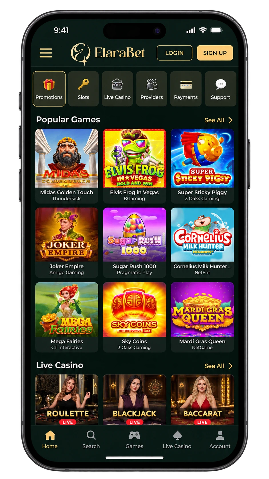 Download de Elarabet Casino app